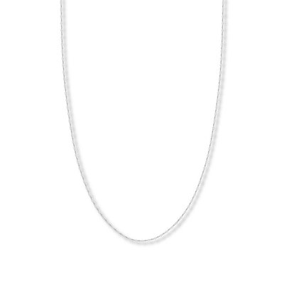 18" Forzatina Chain Necklace 14K White Gold Appx. 1.45mm