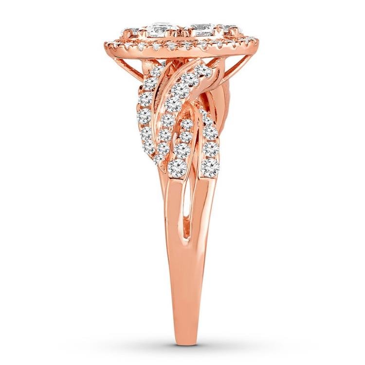 Diamond Engagement Ring 1-1/4 ct tw Round-cut 14K Rose Gold