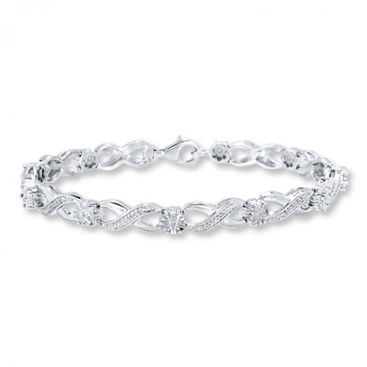 Diamond Bracelet 1/4 carat tw Sterling Silver