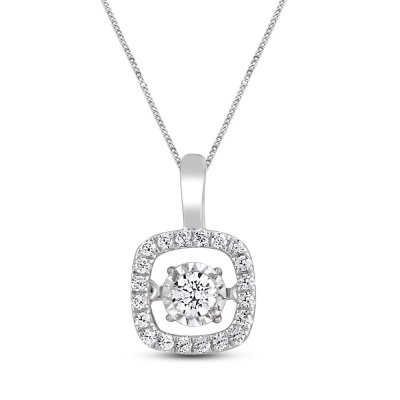 Unstoppable Love Necklace 1/6 ct tw 10K White Gold 19