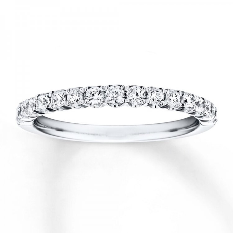 Diamond Wedding Band 3/8 ct tw Round-cut 14K White Gold