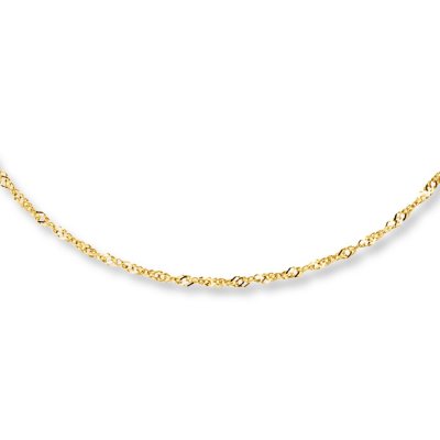 Singapore Necklace 10K Yellow Gold 18" Length