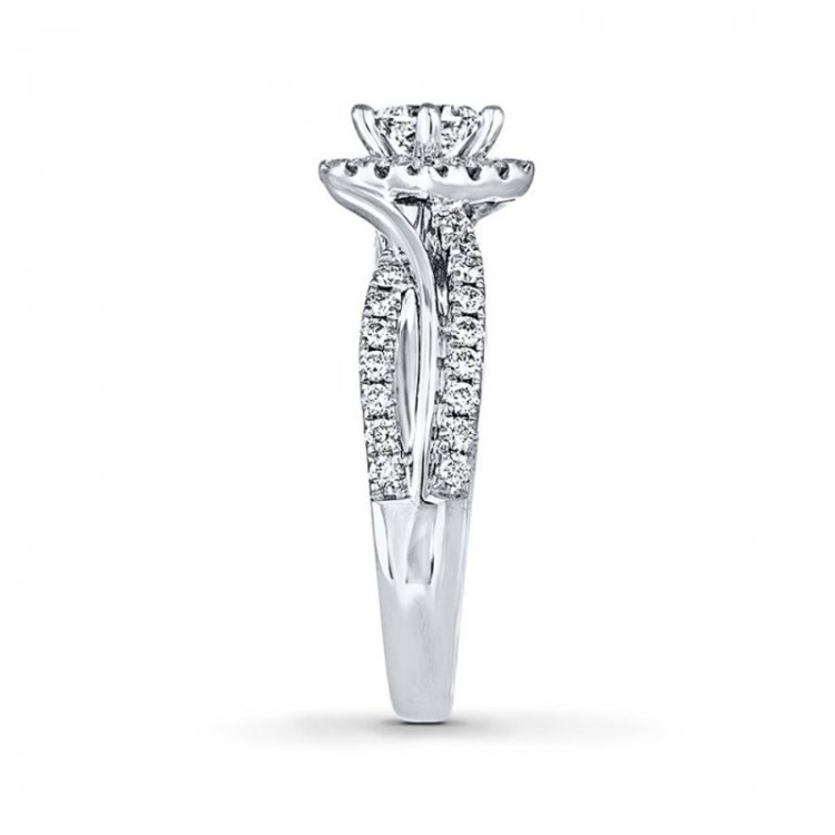 Leo Diamond Engagement Ring 3/4 ct tw 14K White Gold