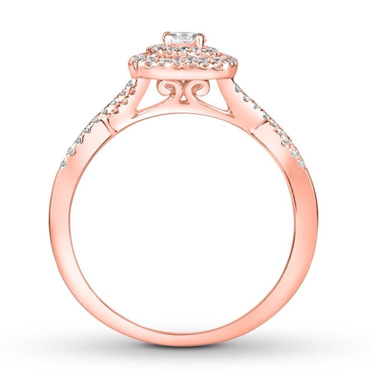 Diamond Engagement Ring 3/8 Carat tw 10K Rose Gold