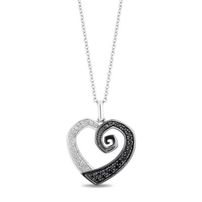 Disney Treasures Nightmare Before Christmas Diamond Necklace 1/5 ct tw Sterling Silver 17