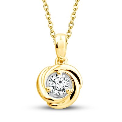 Center of Me Diamond Necklace 1/4 ct tw 10K Yellow Gold 18