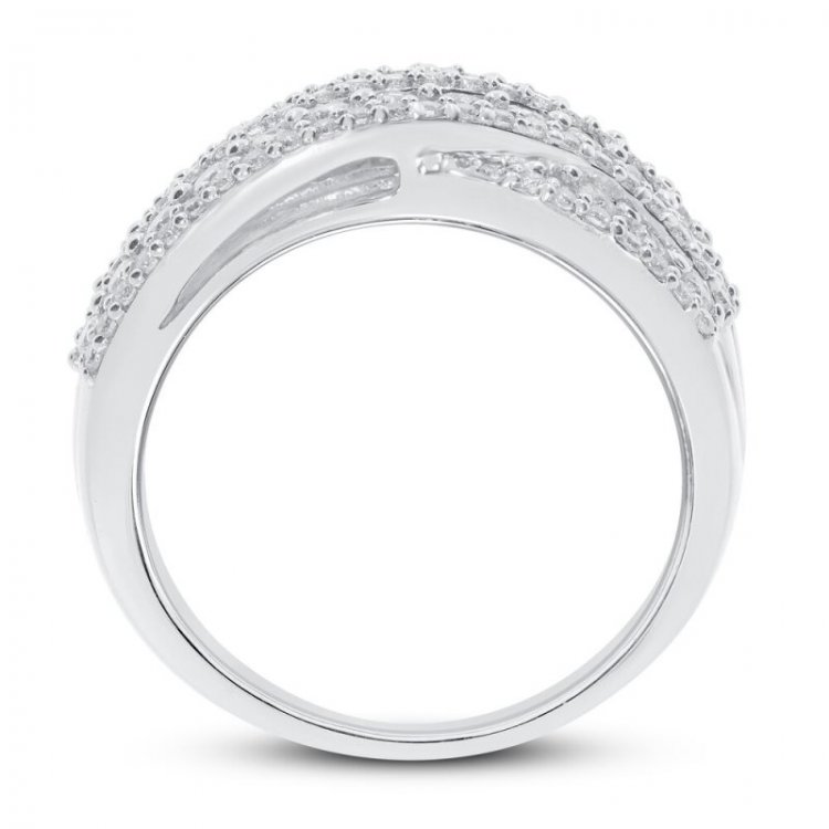 Diamond Fashion Ring 1 ct tw Round-cut 10K White Gold