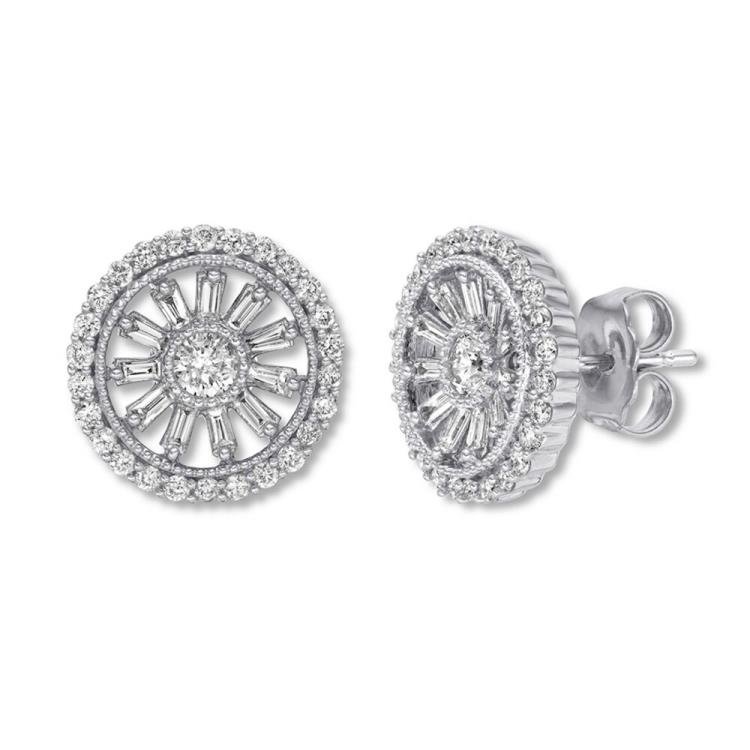 Emmy London Diamond Earrings 3/4 ct tw 14K White Gold