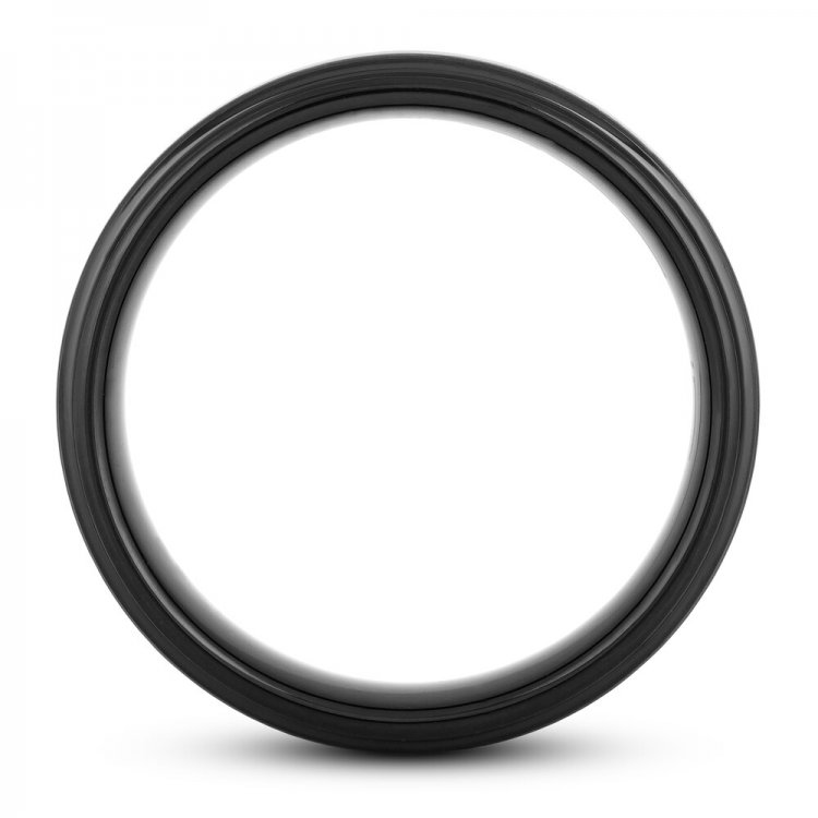 6mm Wedding Band Black Tungsten Carbide