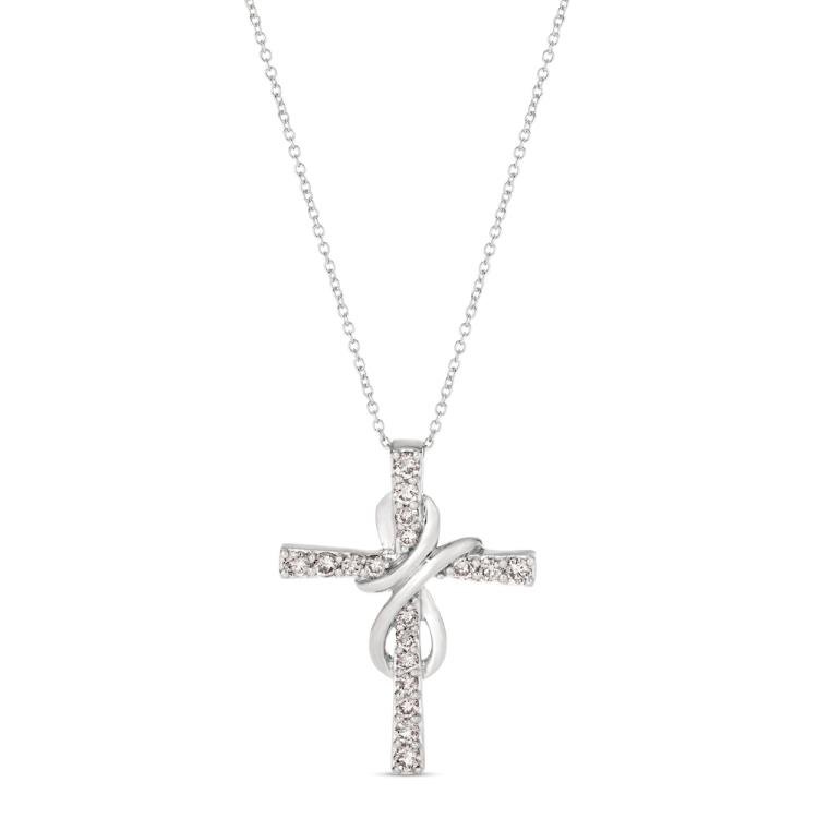 Le Vian Diamond Cross Necklace 1/2 ct tw 14K Vanilla Gold 18