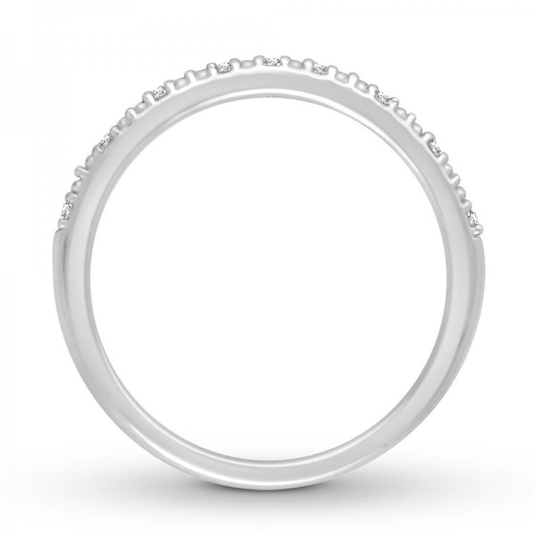 Diamond Wedding Band 1/20 ct tw 10K White Gold