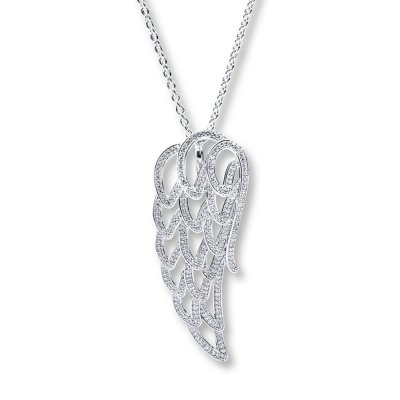 PANDORA 35.4" Necklace Angel Wing Sterling Silver