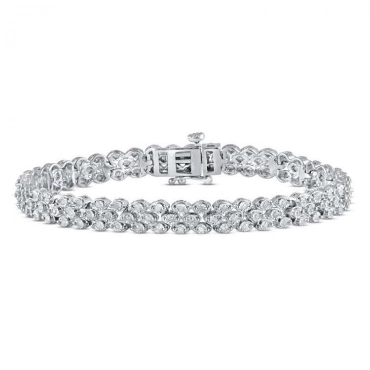 Diamond Bracelet 1 ct tw Sterling Silver 7