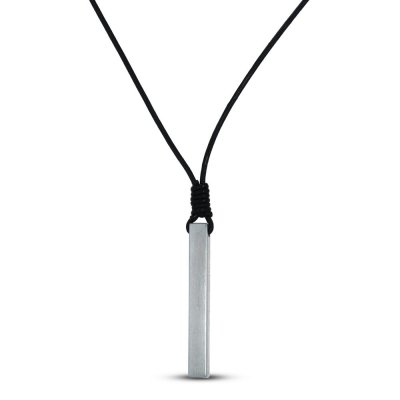 Mens Cord Necklace Stainless Steel 23