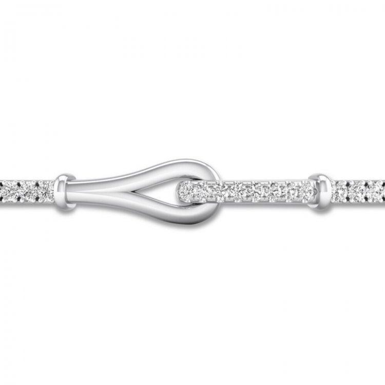 Love + Be Loved Diamond Bolo Bracelet 1 ct tw 14K White Gold