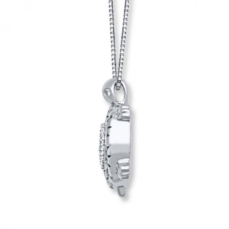 Unstoppable Love 1/15 ct tw Necklace Sterling Silver Turtle