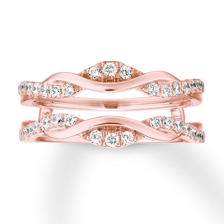 Diamond Enhancer Ring 3/8 ct tw Round-cut 14K Rose Gold