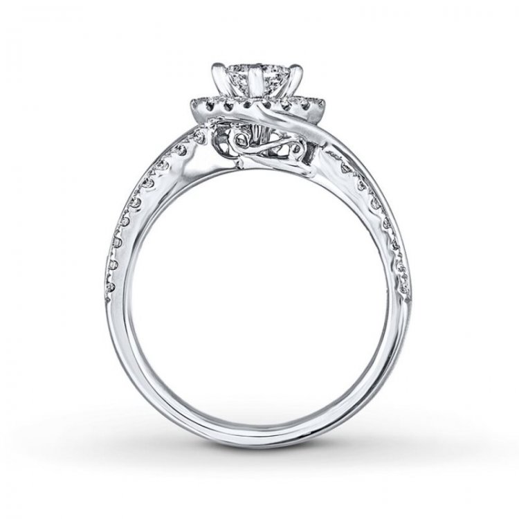 Leo Diamond Engagement Ring 3/4 ct tw 14K White Gold