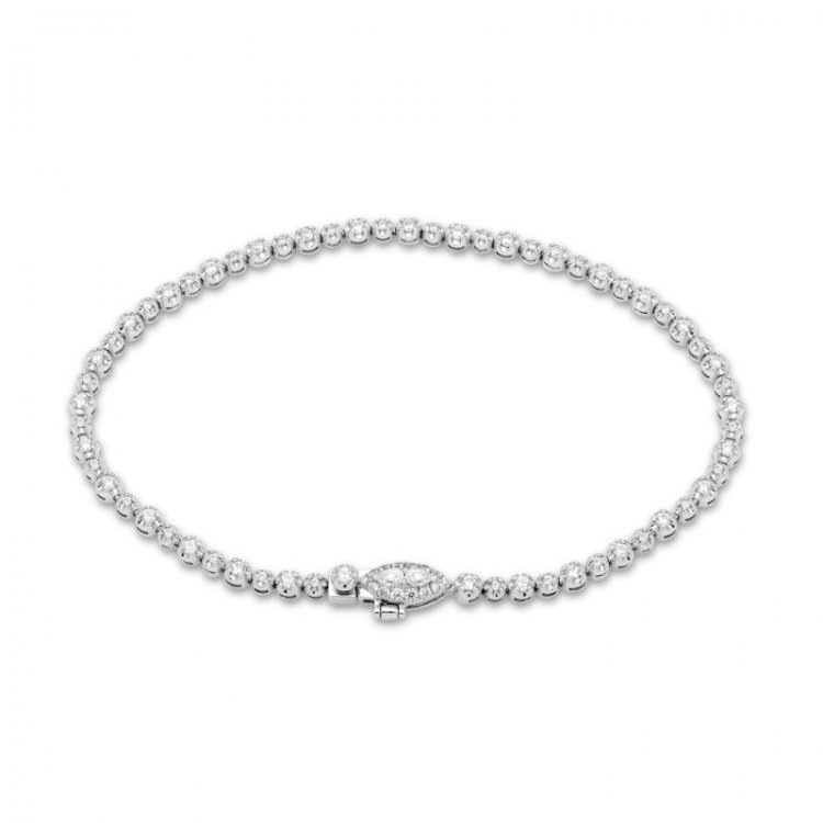 Forever Connected Diamond Bracelet 1 ct tw Round-Cut 10K White Gold 7.25