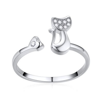 Women  Ring Exquisite Beauty Promise Rings For Her P: Cute Cat Ring