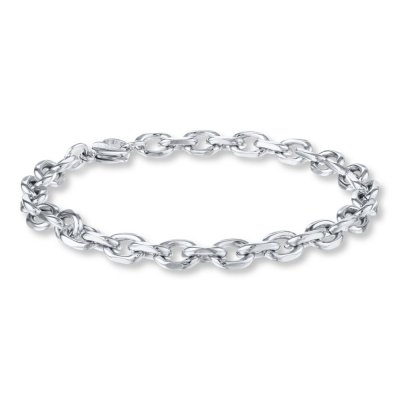 Men's Rolo Link Bracelet Stainless Steel 9" Length