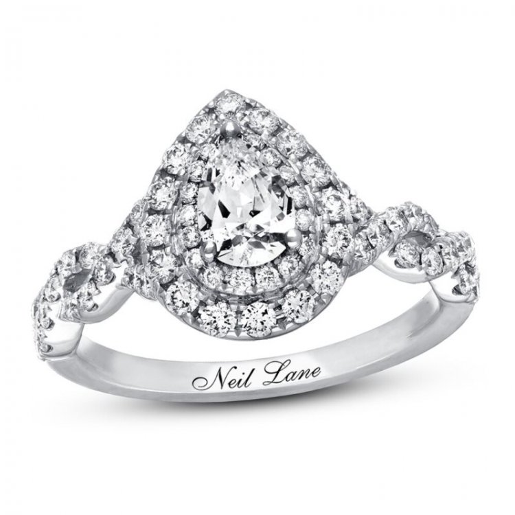 Neil Lane Engagement Ring 1-1/8 ct tw Diamonds 14K White Gold