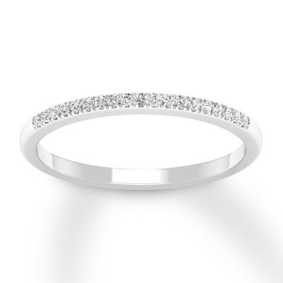 Diamond Wedding Band 1/15 ct tw Round-cut 10K White Gold