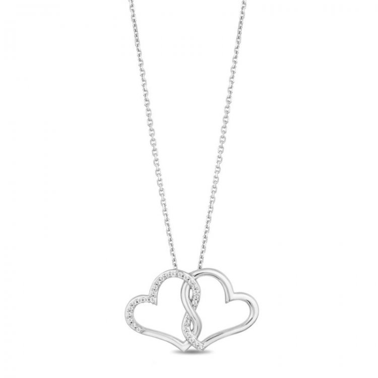 Hallmark Diamonds Heart Necklace 1/15 ct tw Sterling Silver