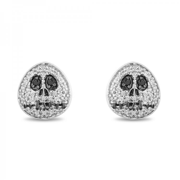 Disney Treasures Nightmare Before Christmas Diamond Earrings 1/6 ct tw Sterling Silver