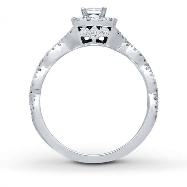 Neil Lane Engagement Ring 5/8 ct tw Princess-cut 14K White Gold