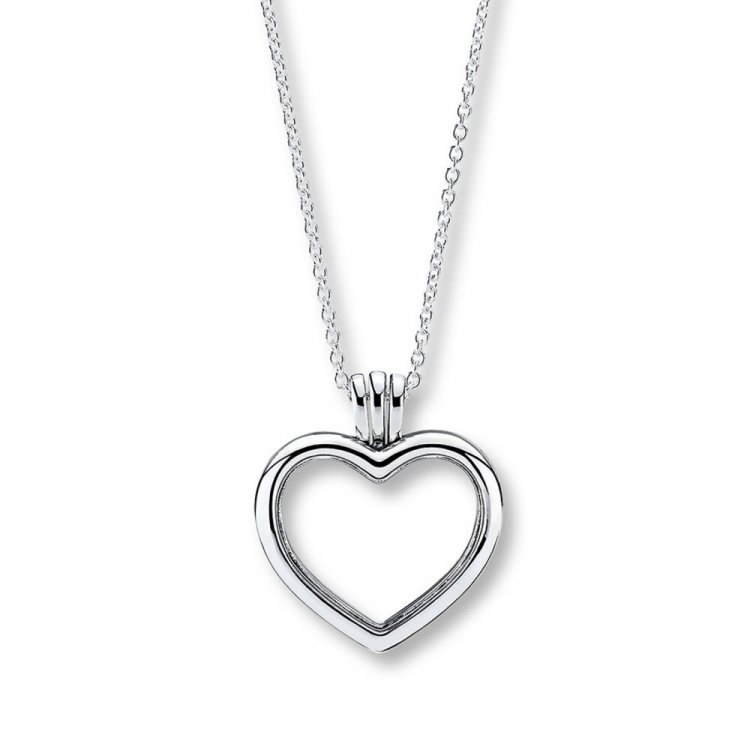 PANDORA 23.6" Locket Floating Heart Sterling Silver