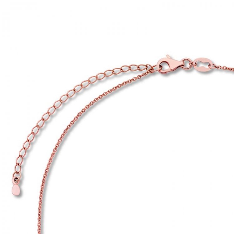 Black Diamond Choker Necklace 1/6 ct tw 10K Rose Gold