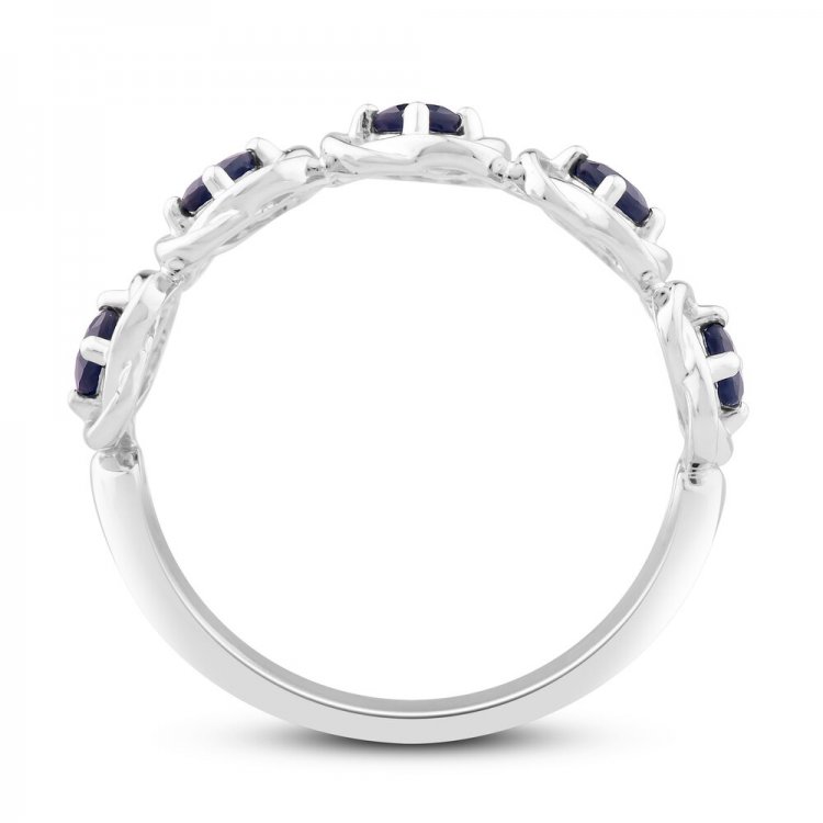 Center of Me Sapphire Ring 10K White Gold