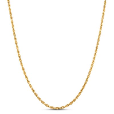 Mens Rope Chain 10K Yellow Gold 18