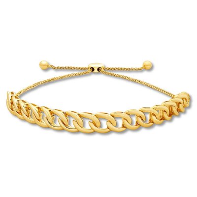 Link Bolo Bracelet 10K Yellow Gold