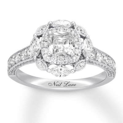 Neil Lane Diamond Engagement Ring 1-5/8 ct tw 14K White Gold