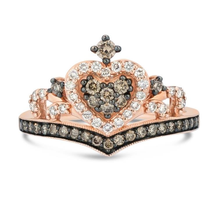 Le Vian Chocolate Diamond Tiara Ring 1/2 ct tw 14K Gold