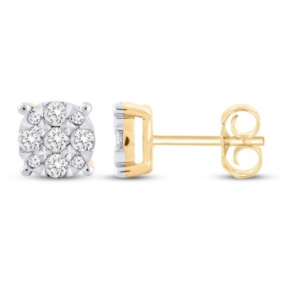 Diamond Stud Earrings 1/2 ct tw 10K Yellow Gold