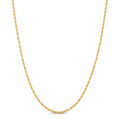 Mens Rope Chain 14K Yellow Gold 22