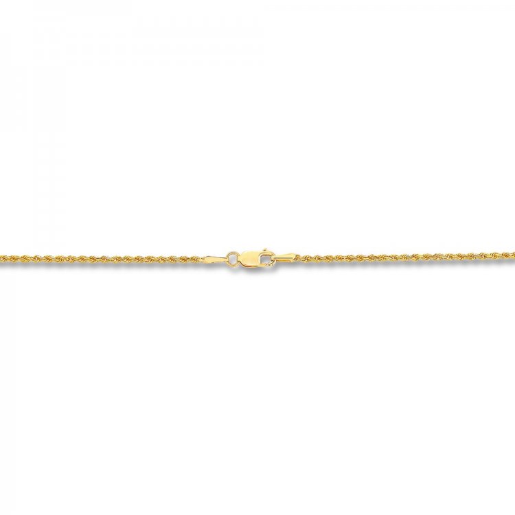 Mens Rope Chain 14K Yellow Gold 24