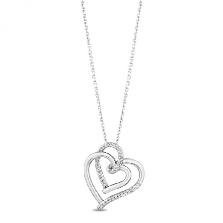 Hallmark Diamonds Heart Necklace 1/15 ct tw Sterling Silver