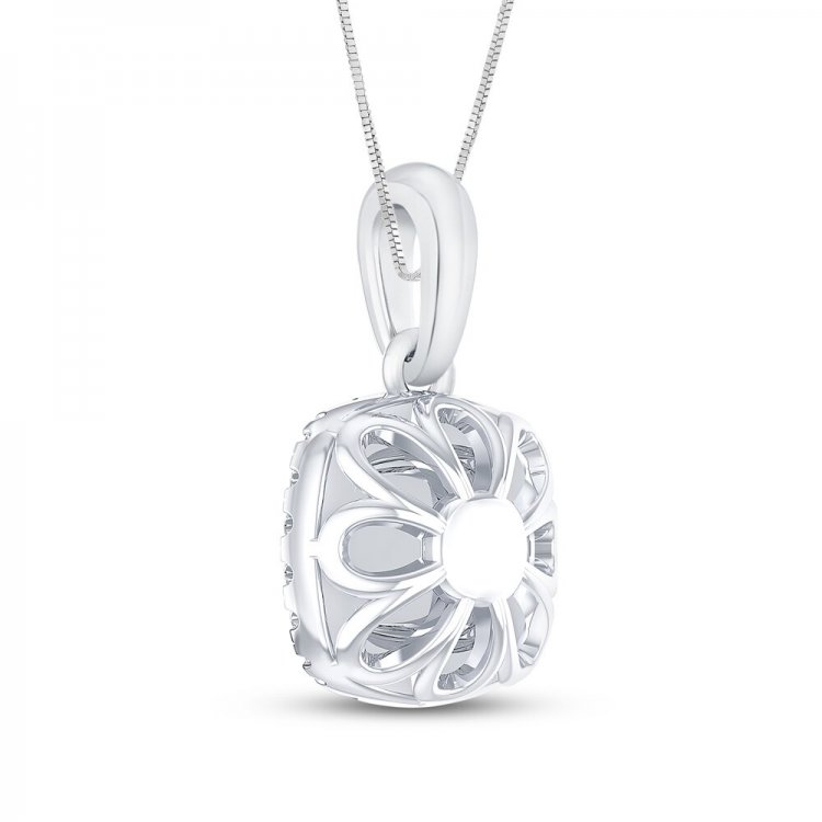 Diamond Necklace 1/4 ct tw Round-Cut 10K White Gold 18