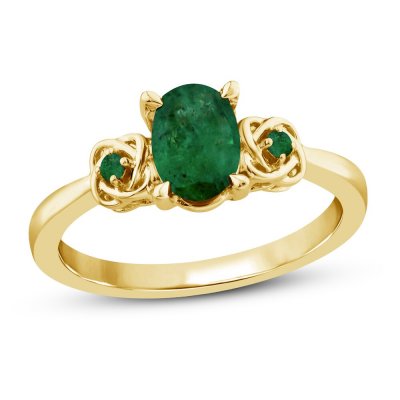 Center of Me Emerald Ring 10K Yellow Gold