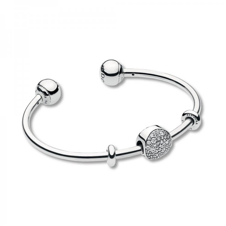 PANDORA Open Bangle Gift Set Wintry Holiday Sterling Silver