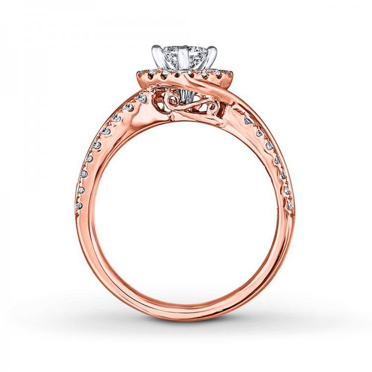 Leo Diamond Engagement Ring 3/4 ct tw 14K Rose Gold