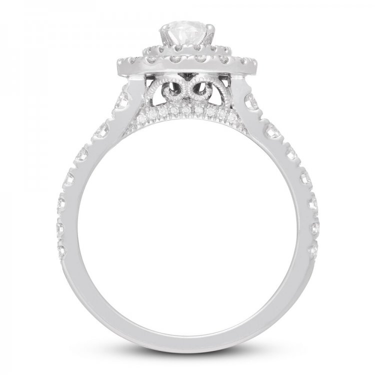 Neil Lane Engagement Ring 1-3/8 ct tw Pear/Round 14K White Gold