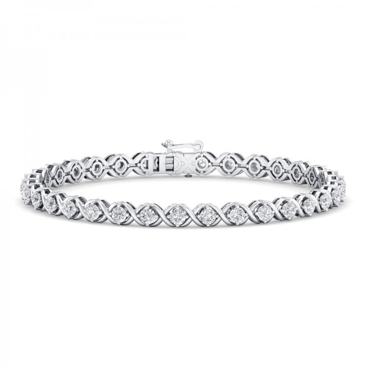 Lab-Created Diamonds by KAY Bracelet 3 ct tw 14K White Gold