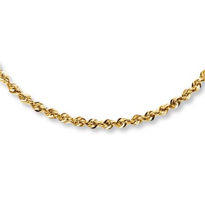 Rope Necklace 14K Yellow Gold  18" Length