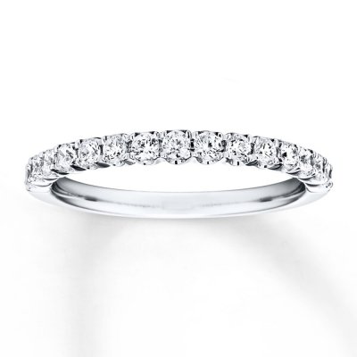 Diamond Wedding Band 3/8 ct tw Round-cut 14K White Gold