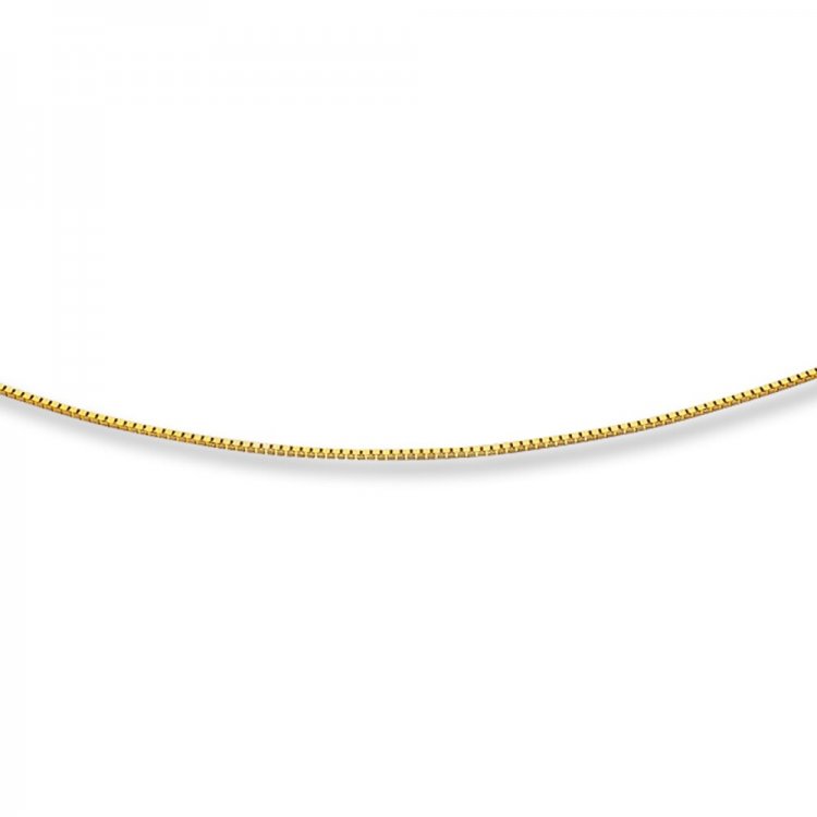 Box Chain  14K Yellow Gold 18" Length